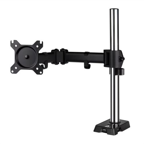 ARCTIC Z1 Gen 3 Single Monitor Arm with 4-Port USB 2.0 Hub, up to 43" Monitors / 49" Ultrawide, 180° Swivel, 360° Rotation