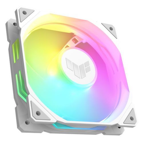 Asus TUF Gaming TR120 ARGB 12cm PWM Case Fan (Single), Hydraulic Bearing, 28mm Frame, Double-layer LED Matrix Design, 2000 RPM, White
