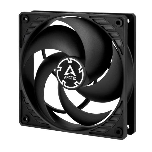 ARCTIC P12 12cm PWM PST CO Case Fan w/ Cable Splitter for Continuous Operation, Black, Fluid Dynamic, 200-1800 RPM