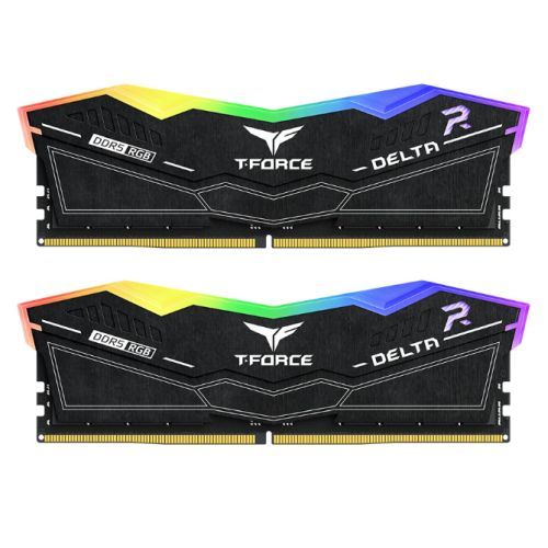 Team T-Force Delta RGB 32GB Kit (2 x 16GB), DDR5, 7200MHz (PC5-57600), CL34, ECC, AMD EXPO & XMP 3.0, PMIC, DIMM Memory, Black