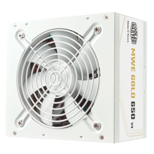 Cooler Master 650W MWE Gold V3 ATX 3.1 PSU, Fully Wired, HDB Bearing Fan, 80+ Gold, White