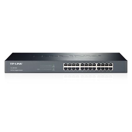 TP-LINK (TL-SG1024) 24-Port Gigabit Unmanaged Rackmount Switch, Steel Case