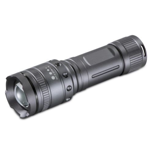 Hama (Ultra Pro) 1000 Lumen LED Torch, 200m Range, Adjustable Beam Focus, Shockproof, Aluminium, Black