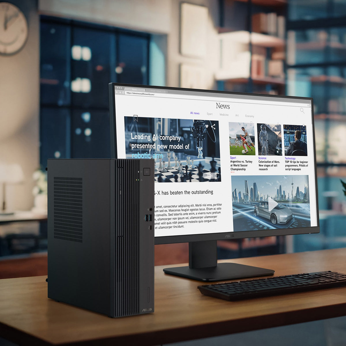 ASUS ExpertCenter P500 SFF Desktop PC – Intel Core 7 240H, 16GB RAM, 512GB SSD, Windows 11 Pro