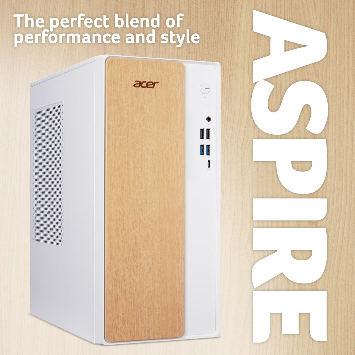 Acer Aspire TC-102 Tower Desktop PC – Intel Core i7-14700, 8GB RAM, 512GB SSD, Windows 11 Home (White)