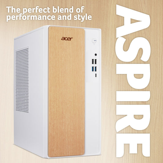 Acer Aspire TC-102 Tower Desktop PC – Intel Core i7-14700, 8GB RAM, 512GB SSD, Windows 11 Home (White)