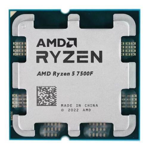AMD Ryzen 5 7500F CPU, AM5, 3.7GHz (5.0 Turbo), 6-Core, 65W, 38MB Cache, 5nm, 7th Gen, No Graphics, NO HEATSINK/FAN - OEM *TRAY*