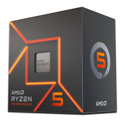 AMD Ryzen 5 7600 CPU w/ Wraith Stealth Cooler, AM5, 3.8GHz (5.1 Turbo), 6-Core, 65W, 38MB Cache, 5nm, 7th Gen, Radeon Graphics