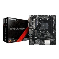 Asrock B450M-HDV R.40, AMD B450, AM4, Micro ATX, 2 DDR4, VGA, DVI, HDMI, M.2