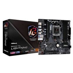 Asrock B650M PG LIGHTNING, AMD B650, AM5, Micro ATX, 4 DDR5, HDMI, DP, 2.5G LAN, PCIe4, 3x M.2
