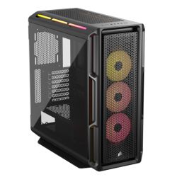 Corsair iCUE LINK 5000T LX RGB Gaming Case w/ Glass Side, E-ATX, 3x RGB Fans & iCUE LINK Hub, RGB Light Strips, USB-C, Asus BTF Compatible, Black