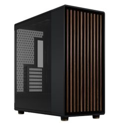 Fractal Design North XL RC Charcoal Black (TG Dark) Case w/ Dark Glass Window, ATX, 3 PWM Fans, USB-C, Walnut Front, Reverse Connector/Asus BTF Compatible
