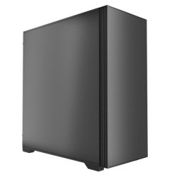 Vida Stealth Silent ATX Case, Matte Finish, Internal Sound Dampening, 1x PWM Fan, Dual 360mm Radiator Support, USB-C, Black