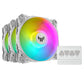 Asus TUF Gaming TF120 ARGB 12cm PWM Case Fans (3 Pack), Fluid Dynamic Bearing, Double-layer LED Array, Up to 1900 RPM, ARGB Hub included, White Edition