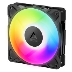 ARCTIC P12 Pro ARGB 12cm PWM Case Fan w/ Cable Splitter, Fluid Dynamic Bearing, 600-3000 RPM, Black