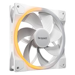 Be Quiet! (BL135) Light Wings 14cm PWM Reverse Blade ARGB Case Fan, Rifle Bearing, 20 LEDs, Front & Rear Lighting, Daisy-Chain, Up to 1300 RPM, White