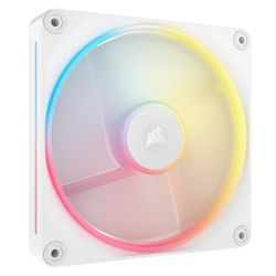 Corsair iCUE LINK LX140-R 14cm PWM Reverse Blade RGB Case Fan, 18 RGB LEDs, Magnetic Dome Bearing, 2000 RPM, White, Single Fan Expansion Kit