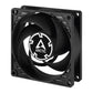 ARCTIC P8 Pressure Optimised 8cm Case Fan, Black, Fluid Dynamic, 3000 RPM