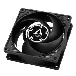 ARCTIC P8 8cm PWM PST CO Case Fan for Continuous Operation, Pressure-Optimised, Dual Ball Bearing, 200-3000 RPM, Black