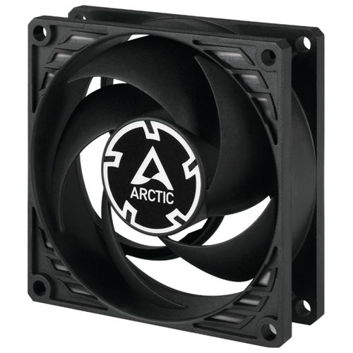 ARCTIC P8 Silent Pressure-optimised Extra Quiet 8cm Case Fan, Black, Fluid Dynamic, 1600 RPM. Black