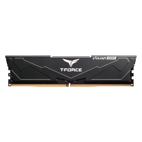 Team T-Force Vulcan 16GB, DDR5, 6000MHz, CL38, ECC, AMD EXPO & Intel XMP 3.0, PMIC, DIMM Memory, Black