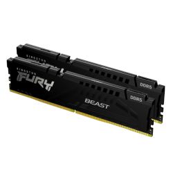 Kingston Fury Beast 32GB Kit (2 x 16GB), DDR5, 6000MHz, CL30, 1.4V, ECC, PMIC, AMD EXPO & Intel XMP 3.0, Black, DIMM Memory