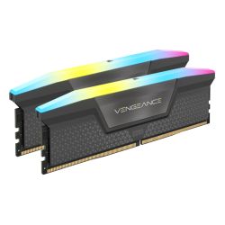 Corsair Vengeance RGB 32GB Kit (2 x 16GB), DDR5, 6400MHz, CL36, 1.35V, PMIC, AMD EXPO & Intel XMP 3.0, Grey, DIMM Memory