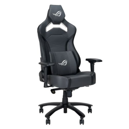 Asus ROG Chariot X Core (Wide) Gaming Chair, Racing-Car Style, Premium PU Leather, Memory-Foam Lumbar, 4D Armrests, 155Â° Recline,  Tilt & Class 4 Gas Lift, Grey