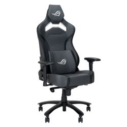 Asus ROG Chariot X Core (Wide) Gaming Chair, Racing-Car Style, Premium PU Leather, Memory-Foam Lumbar, 4D Armrests, 155Â° Recline,  Tilt & Class 4 Gas Lift, Grey