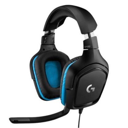 Logitech G432 Wired 7.1 Surround Gaming Headset, USB-A /3.5mm Jack, 50mm Drivers, DTS Headphone:X 2.0, Enlarged 6mm Flip-to-Mute Mic