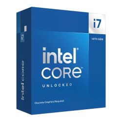 Intel Core i7-14700KF CPU, 1700, 3.4 GHz (5.6 Turbo), 20-Core, 125W (253W Turbo), 10nm, 33MB Cache, Unlocked, Raptor Lake Refresh, No Graphics, NO HEATSINK/FAN