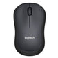 Logitech M220 Silent Wireless Optical Mouse, SilentTouch Tech, 3 Buttons, 1000DPI, Charcoal, OEM