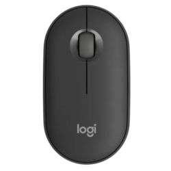 Logitech Pebble Mouse 2 M350s Bluetooth Optical Mouse, Compact, Multi-Pairing, 400-4000 DPI, Ambidextrous, Tonal Graphite
