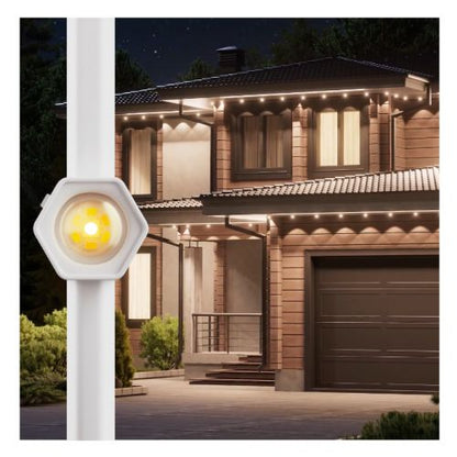 Nanoleaf Multicolour Permanent ARGB Outdoor Lights Starter Kit, 15 Metre, 16+ Million Colours, Trimmable, Reacts to Sound & Music, Built-In Controller