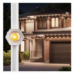 Nanoleaf Multicolour Permanent ARGB Outdoor Lights Starter Kit, 15 Metre, 16+ Million Colours, Trimmable, Reacts to Sound & Music, Built-In Controller