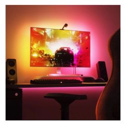 Nanoleaf 4D Screen Real-time Mirroring + Lightstrip Kit, ARGB, Mirrors Action/Music on PC/TV using Camera, 5.2 Metre, For Monitors/TVs up to 85"