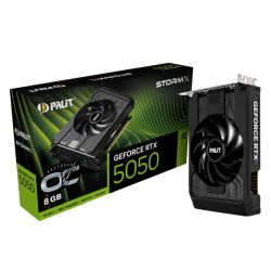 Palit RTX5050 StormX, PCIe5, 8GB DDR6, HDMI, 3 DP, 2617MHz Clock, Compact Design, Overclocked