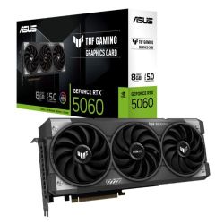 Asus TUF GAMING RTX5060, PCIe5, 8GB DDR7, HDMI, 3 DP, 2527MHz Clock, RGB Lighting