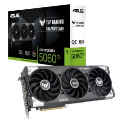 Asus TUF GAMING RTX5060 Ti OC, PCIe5, 8GB DDR7, HDMI, 3 DP, 2692MHz Clock, RGB Lighting, Overclocked