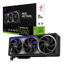 Asus ROG ASTRAL RTX5090 OC, PCIe5, 32GB DDR7, Quad Fan, 2 HDMI, 3 DP, 2610MHz Clock, RGB Lighting, Overclocked