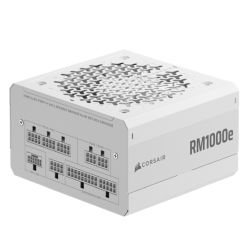 Corsair 1000W RMe Series RM1000e PSU, Fully Modular, Low-Noise, Cybenetics Gold, Zero RPM Mode, ATX 3.1, PCIe 5.1, White