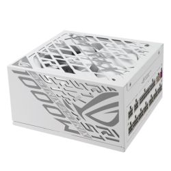 Asus ROG Strix 1000W Platinum White Edition PSU, Fully Modular, 80+ Platinum, ATX 3.1, PCIe 5.0, GaN MOSFET, Intelligent Voltage Stabilizer