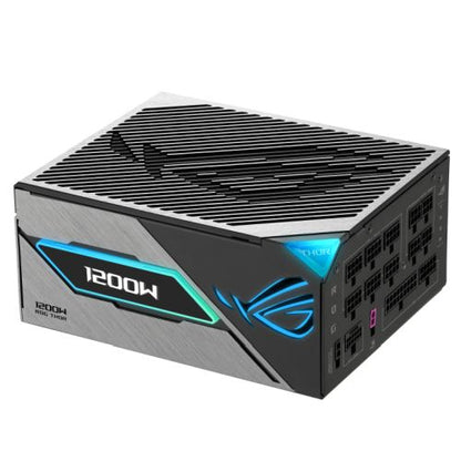 Asus 1200W ROG Thor Platinum III PSU, ATX 3.1, Fully Modular, 80+ Platinum, RGB Lighting, OLED Display, GaN MOSFET, GPU-First, Lambda A++
