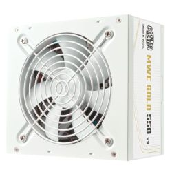 Cooler Master 550W MWE Gold V3 ATX 3.1 PSU, Fully Wired, HDB Bearing Fan, 80+ Gold, White