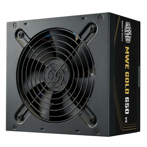Cooler Master 650W MWE Gold V3 ATX 3.1 PSU, Fully Wired, HDB Bearing Fan, 80+ Gold