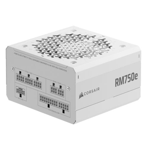 Corsair 750W RMe Series RM750e PSU, Fully Modular, Low-Noise, Cybenetics Gold, Zero RPM Mode, ATX 3.1, PCIe 5.1, White