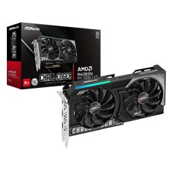 Asrock RX9060 XT Challenger 8GB OC, PCIe5, 8GB DDR6, HDMI, 2 DP, 3290MHz Clock, LED Indicator, Overclocked