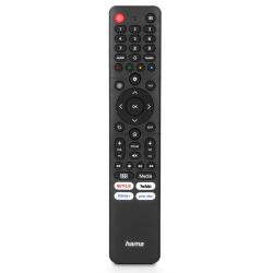 Hama Universal IR Remote Control for Hisense TVs, Teachable, 4 App Buttons, 10m Range