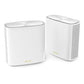 Asus (ZenWiFi XD6S) AX5400 Dual-Band Wi-Fi 6 Routers, 2 Pack, 1x GB LAN, GB WAN, AiMesh Tech, Tri-Core Processor, White