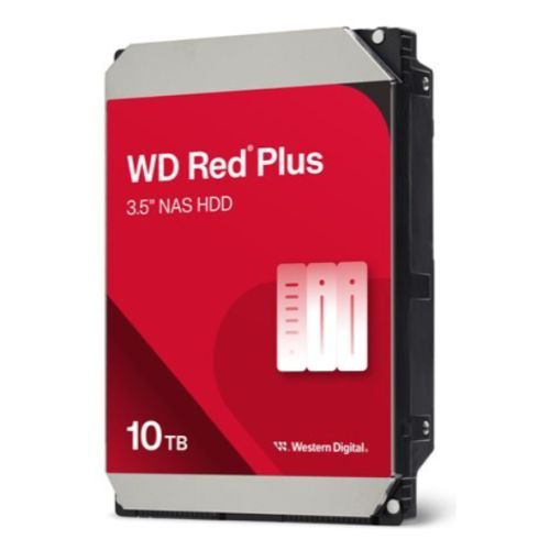 WD 3.5", 10TB, SATA3, Red Plus NAS Hard Drive, 7200RPM, 512MB Cache, OEM